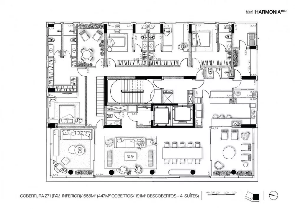 Apartamento à venda com 4 quartos, 333m² - Foto 1