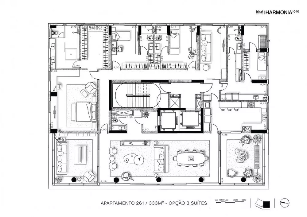 Apartamento à venda com 4 quartos, 333m² - Foto 4