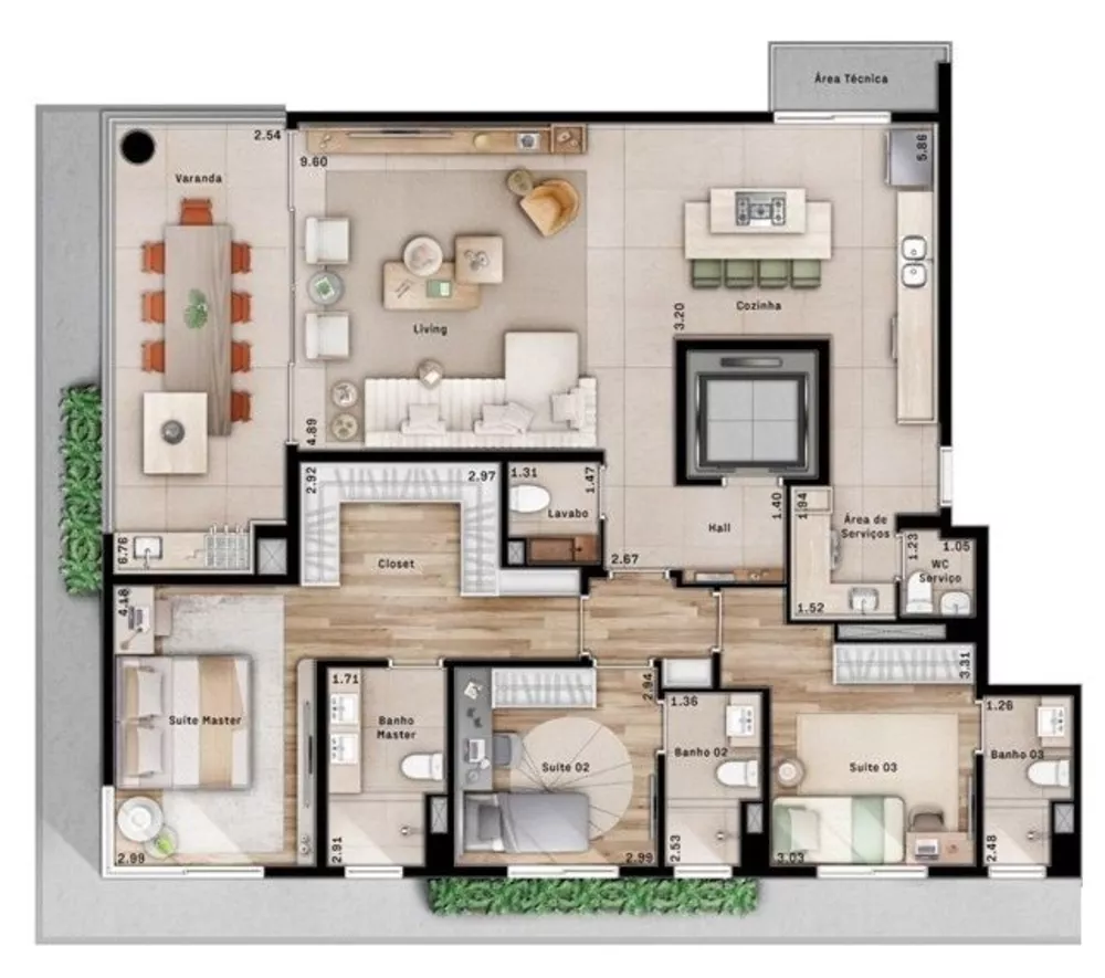 Apartamento, 3 quartos, 156 m² - Foto 1