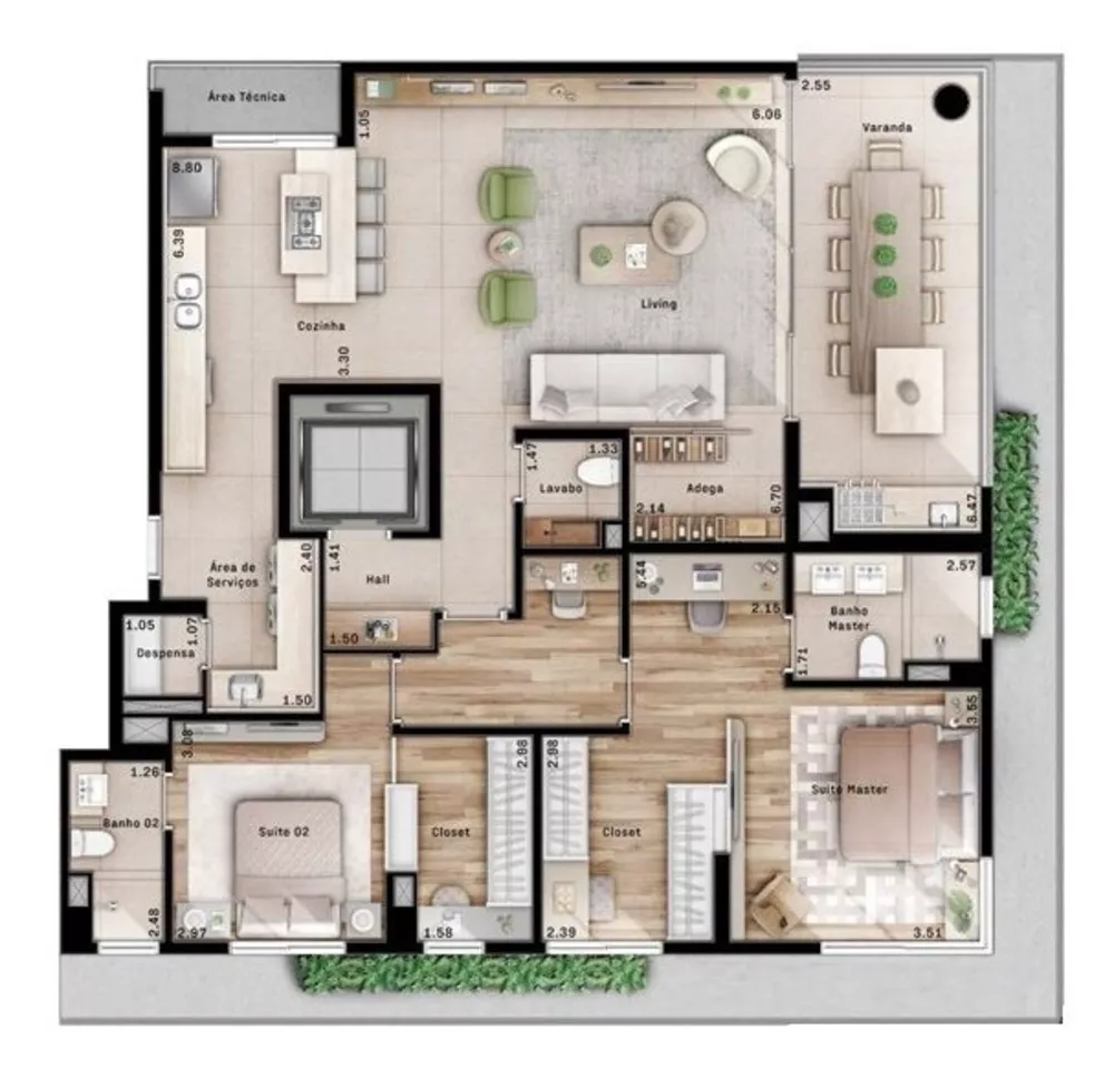Apartamento, 3 quartos, 156 m² - Foto 6