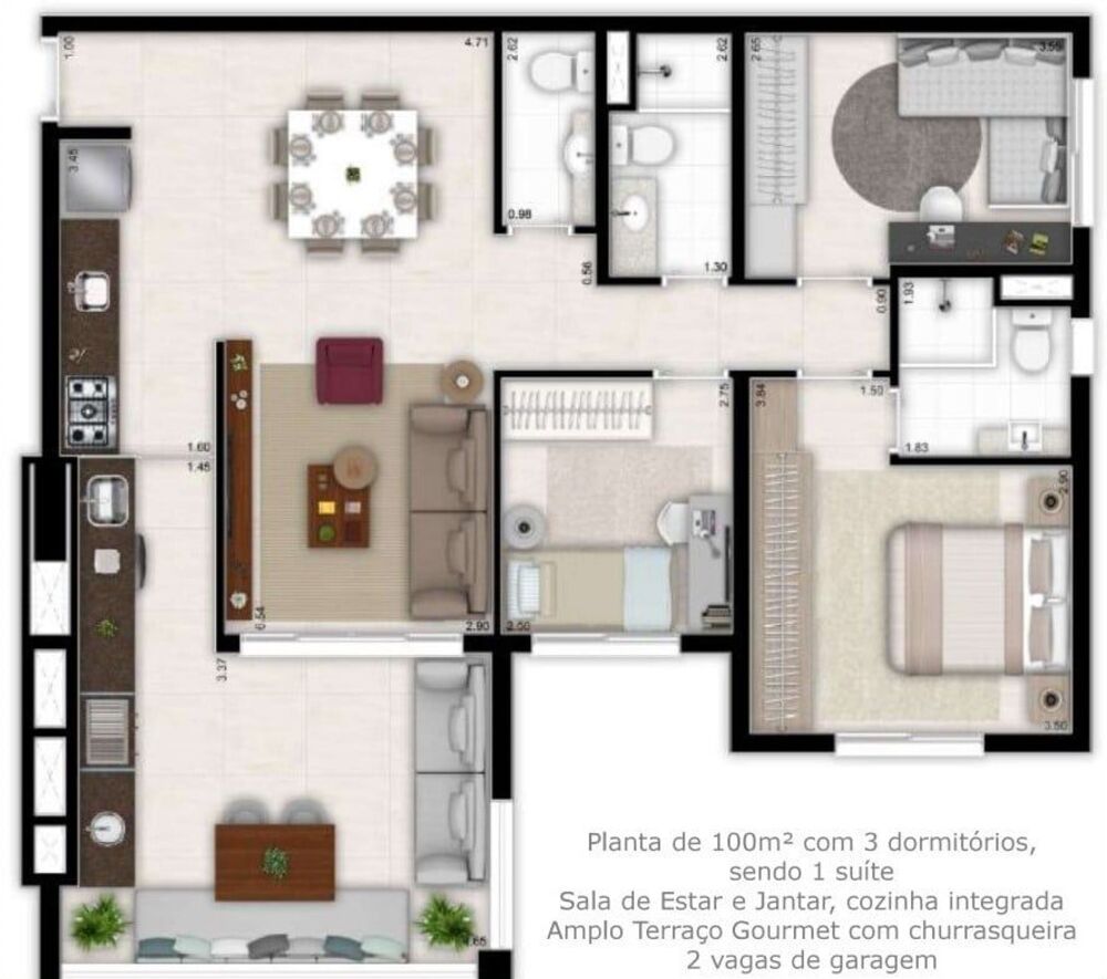 Apartamento, 3 quartos, 100 m² - Foto 23