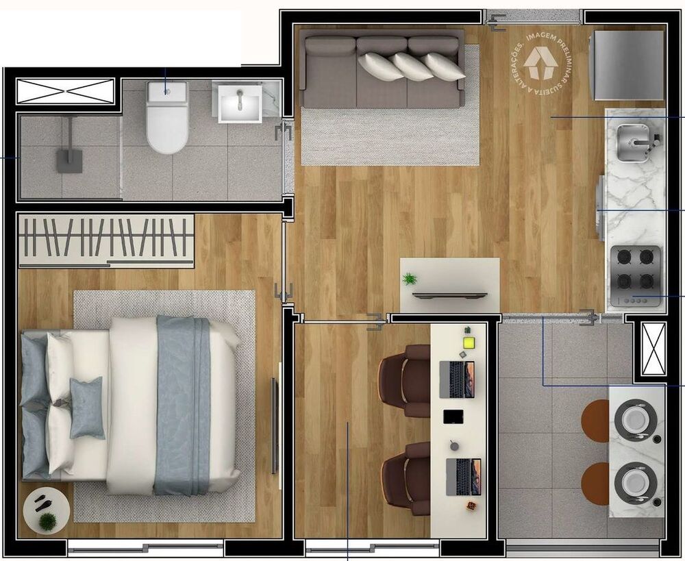 Cobertura, 1 quarto, 70 m² - Foto 16