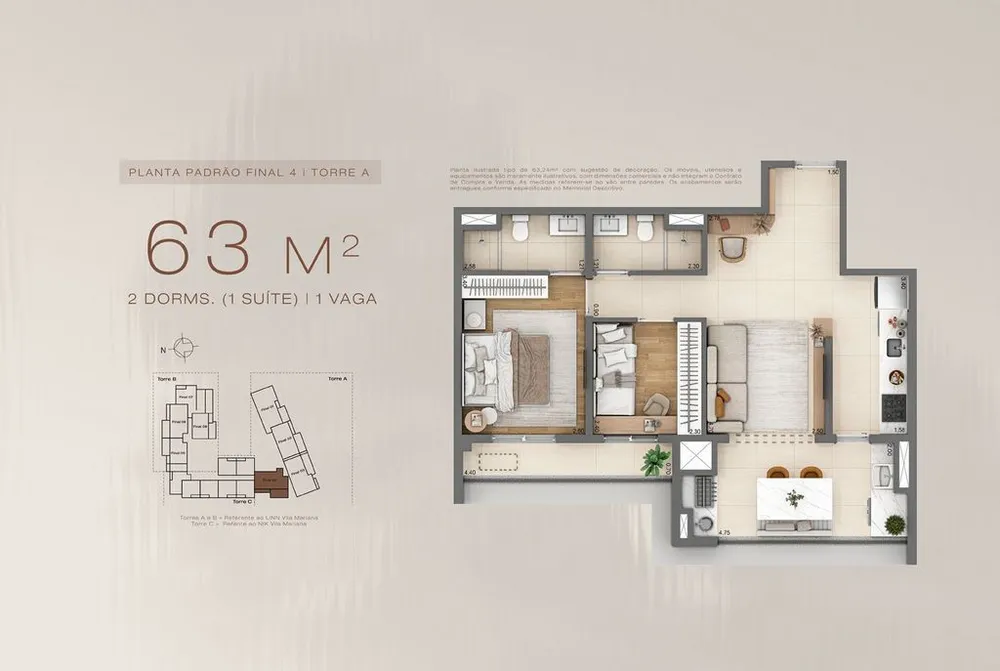 Apartamento, 2 quartos, 65 m² - Foto 7