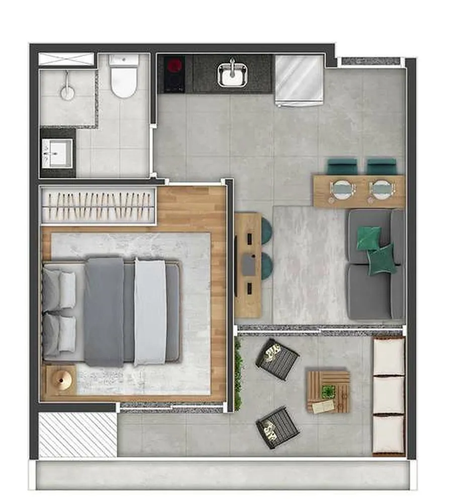 Apartamento, 2 quartos, 35 m² - Foto 8