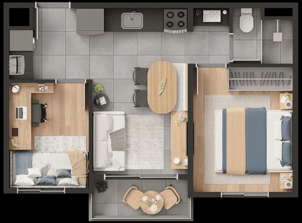 Apartamento, 2 quartos, 33 m² - Foto 6