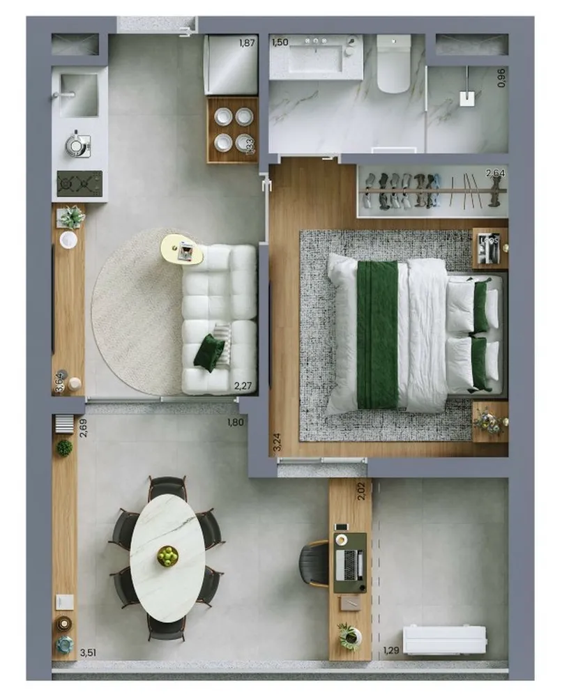 Apartamento, 1 quarto, 40 m² - Foto 2