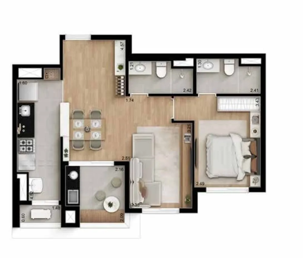 Apartamento, 3 quartos, 91 m² - Foto 8