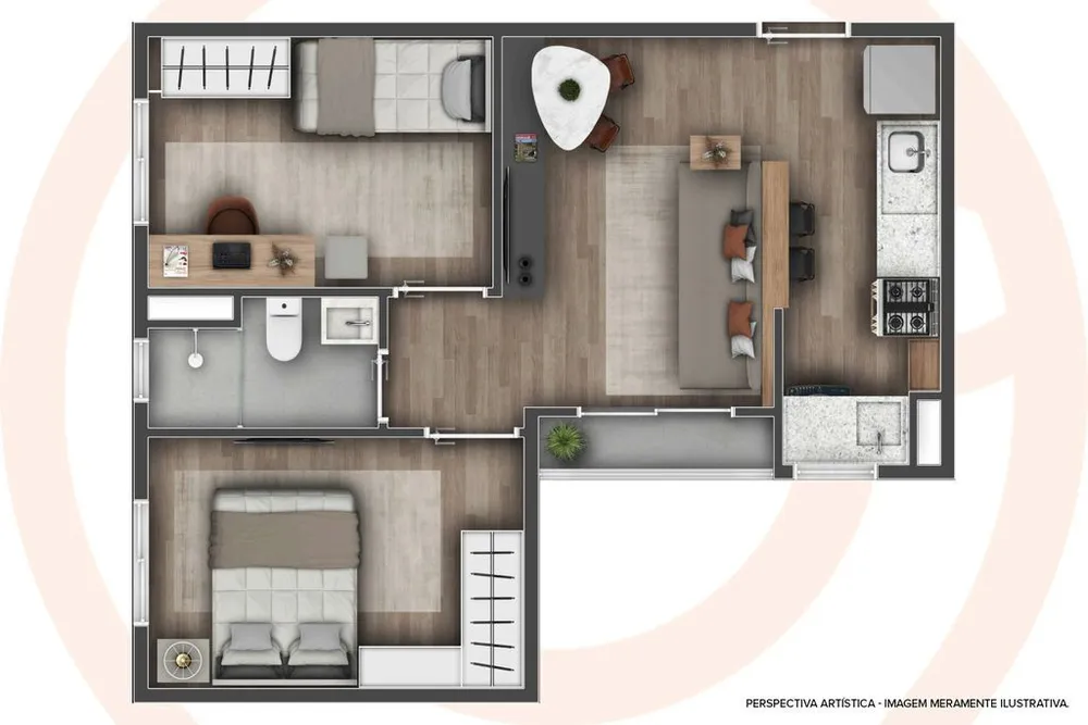 Apartamento, 2 quartos, 41 m² - Foto 8