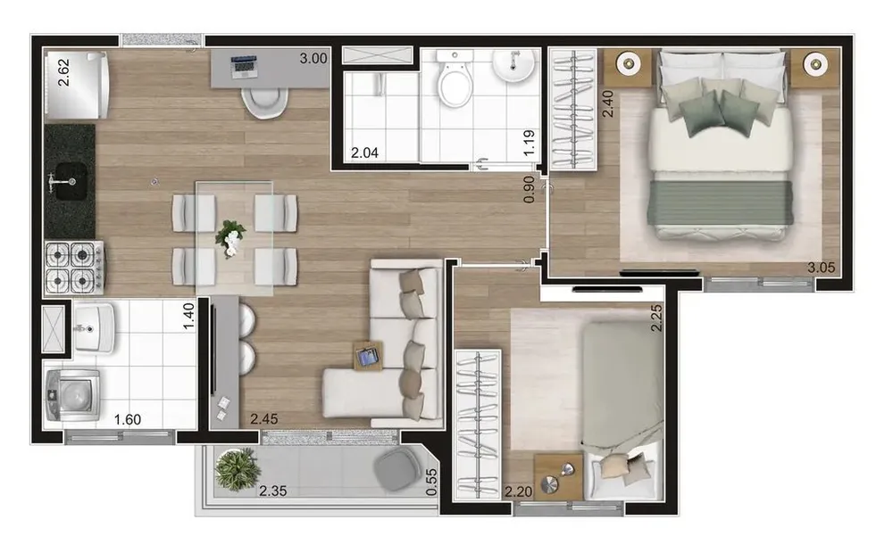 Apartamento, 2 quartos, 37 m² - Foto 5