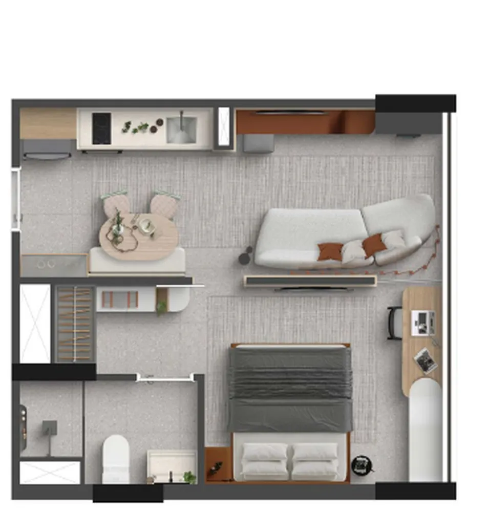 Apartamento, 1 quarto, 52 m² - Foto 4