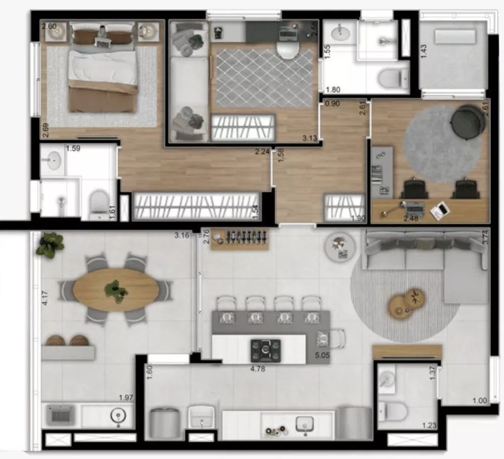 Apartamento à venda com 3 quartos, 92m² - Foto 6