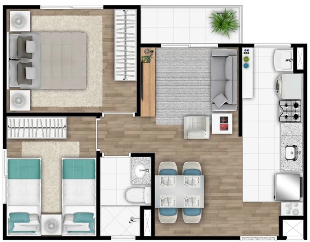 Apartamento, 2 quartos, 41 m² - Foto 6