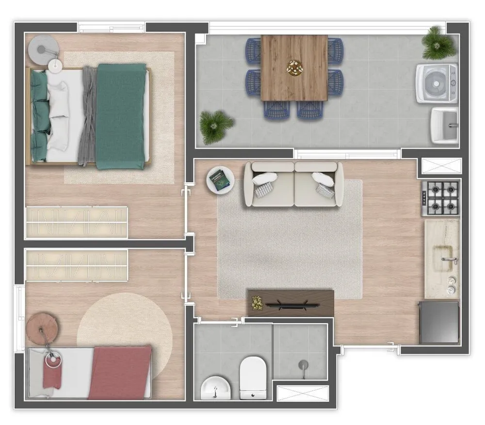Apartamento, 2 quartos, 35 m² - Foto 8