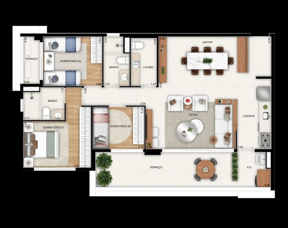 Apartamento, 2 quartos, 77 m² - Foto 10