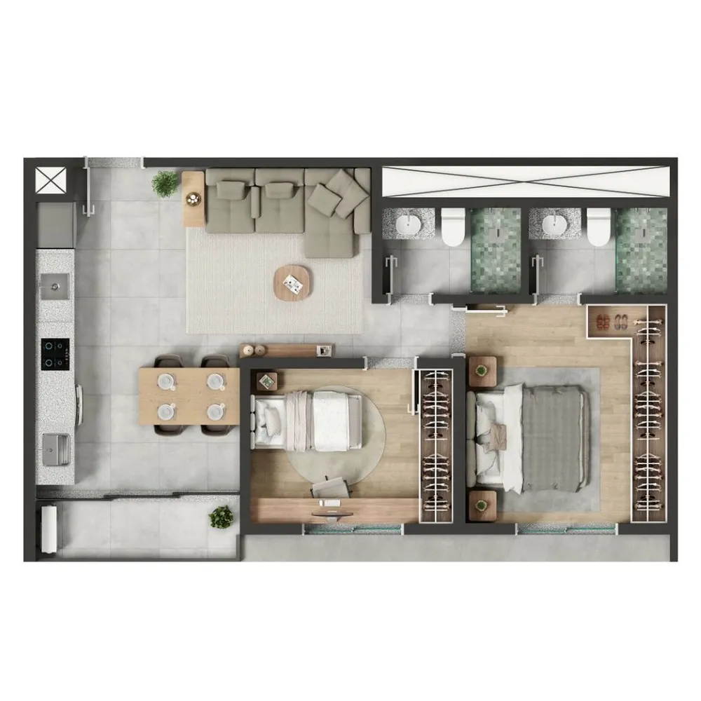 Apartamento, 2 quartos, 57 m² - Foto 3