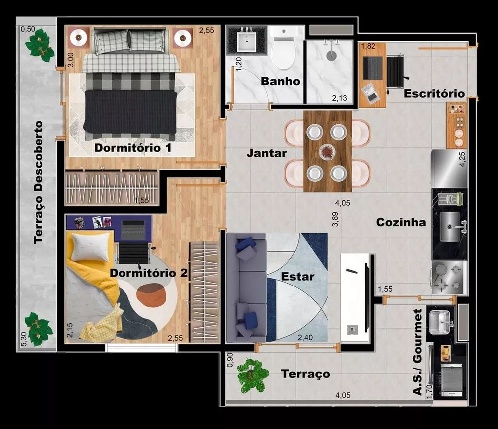 Apartamento à venda com 2 quartos, 44m² - Foto 4