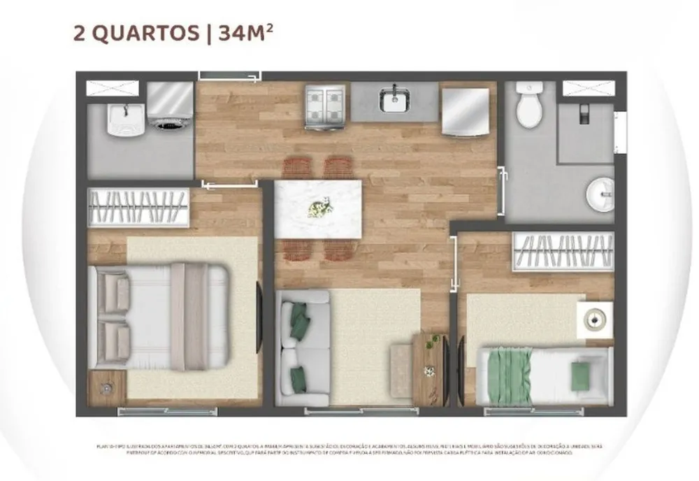 Apartamento, 2 quartos, 34 m² - Foto 12
