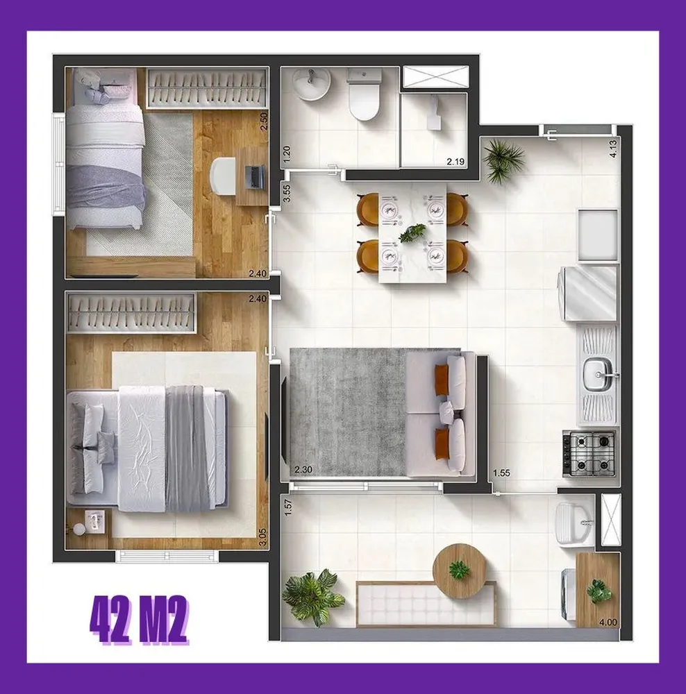 Apartamento, 2 quartos, 42 m² - Foto 9