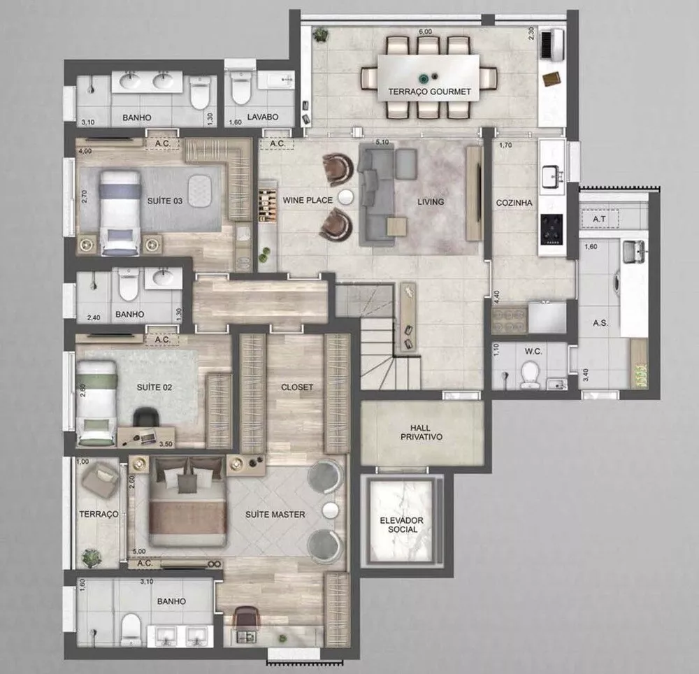 Apartamento, 3 quartos, 138 m² - Foto 5