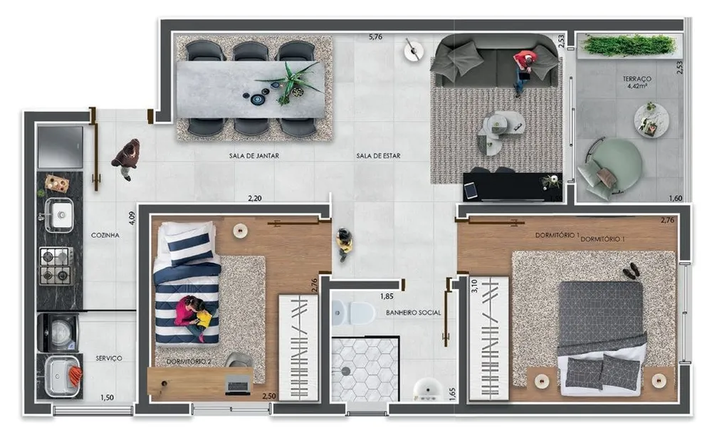 Apartamento, 2 quartos, 48 m² - Foto 11