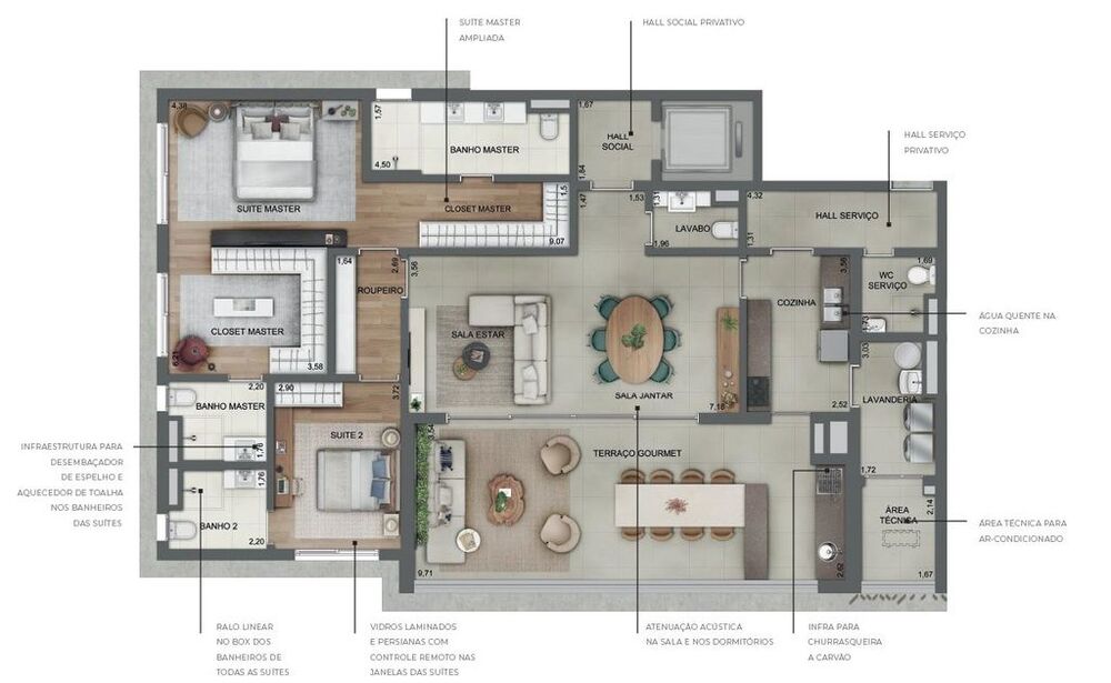 Apartamento à venda com 3 quartos, 182m² - Foto 16