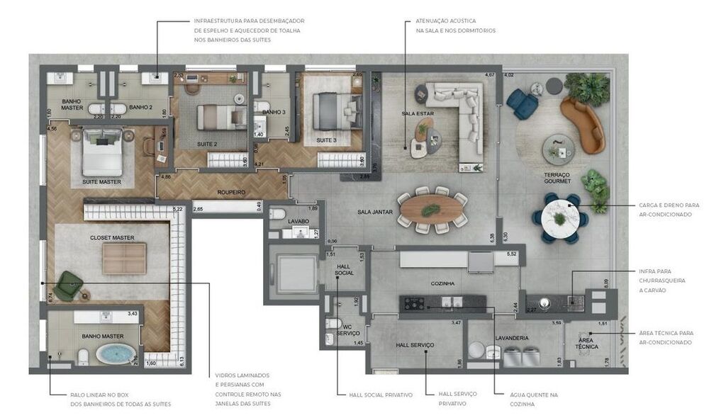 Apartamento à venda com 3 quartos, 182m² - Foto 14