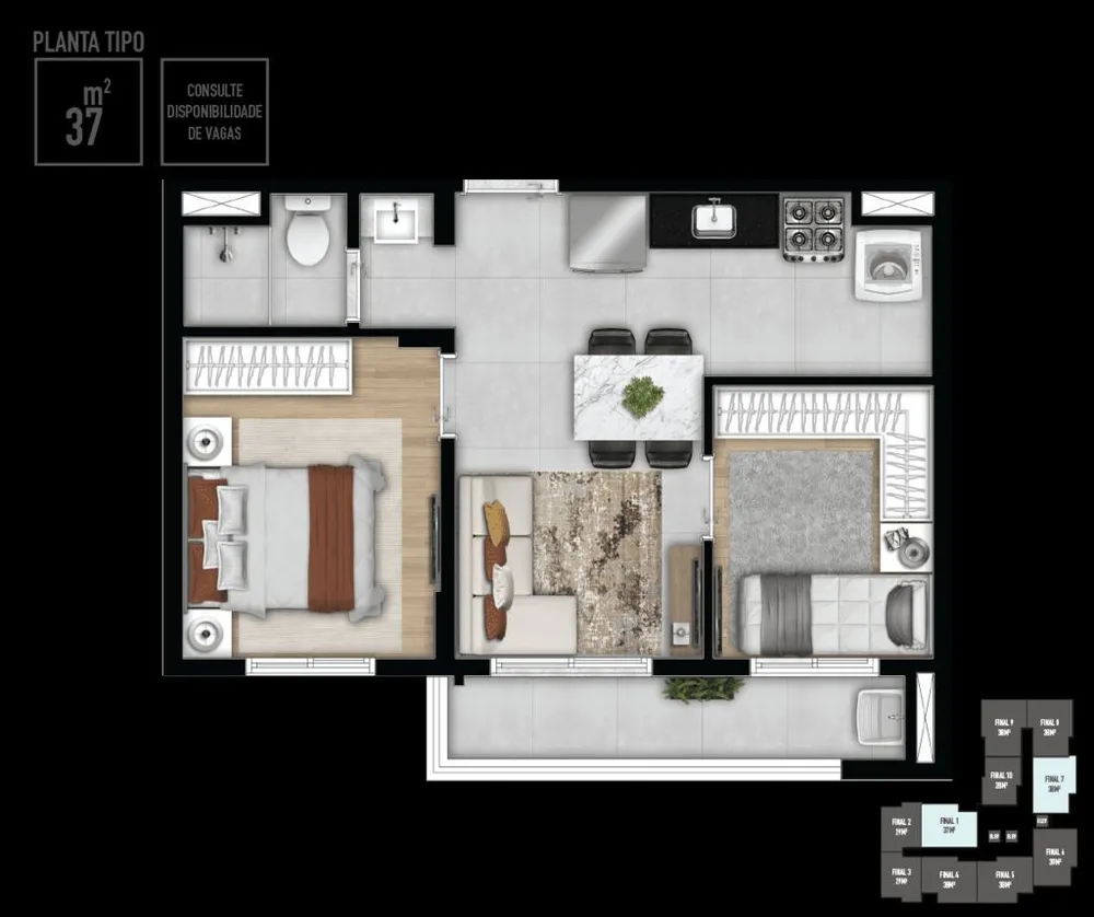 Apartamento, 2 quartos, 38 m² - Foto 4