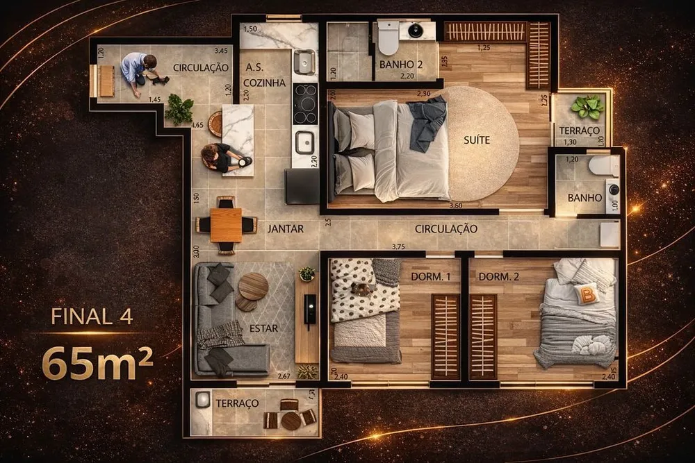 Apartamento, 3 quartos, 65 m² - Foto 12