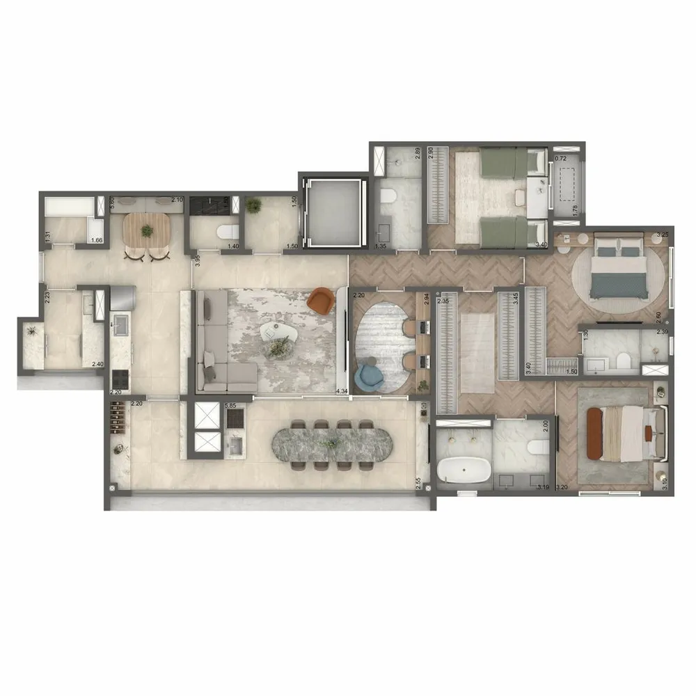 Apartamento, 3 quartos, 158 m² - Foto 12