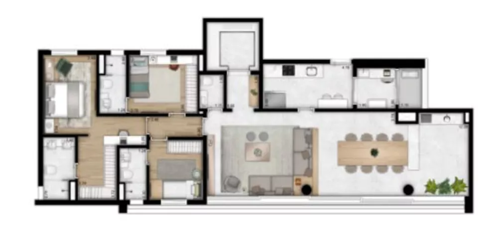 Apartamento à venda com 3 quartos, 130m² - Foto 1