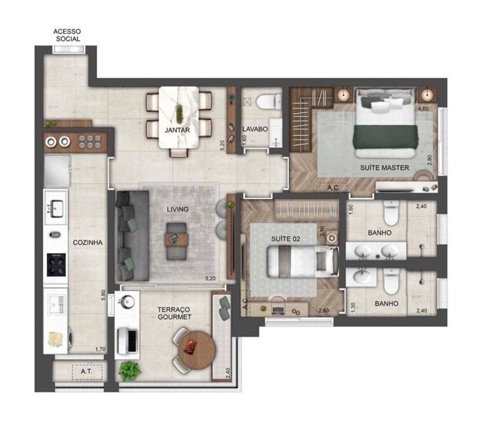 Apartamento, 3 quartos, 122 m² - Foto 4