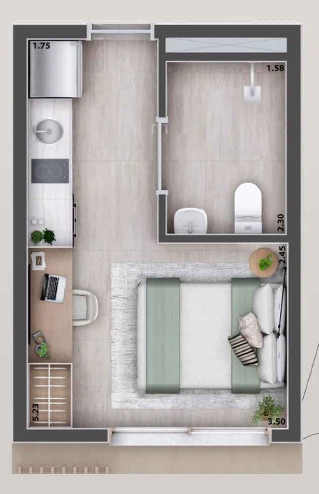 Kitnet-Studio, 21 m² - Foto 7
