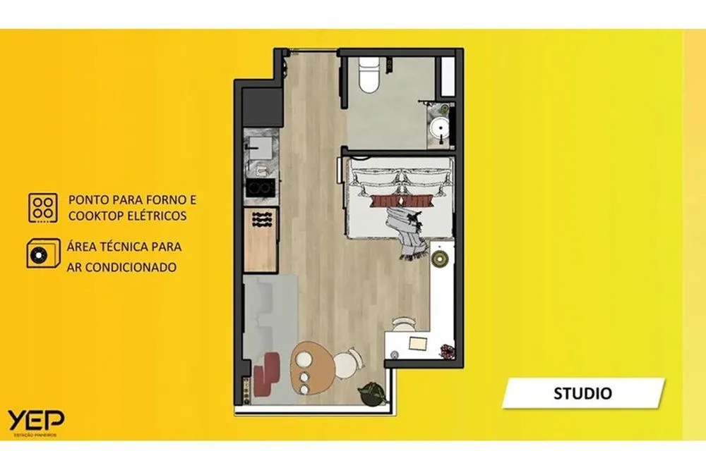 Kitnet-Studio, 24 m² - Foto 2