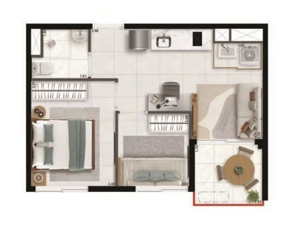 Apartamento, 2 quartos, 32 m² - Foto 11