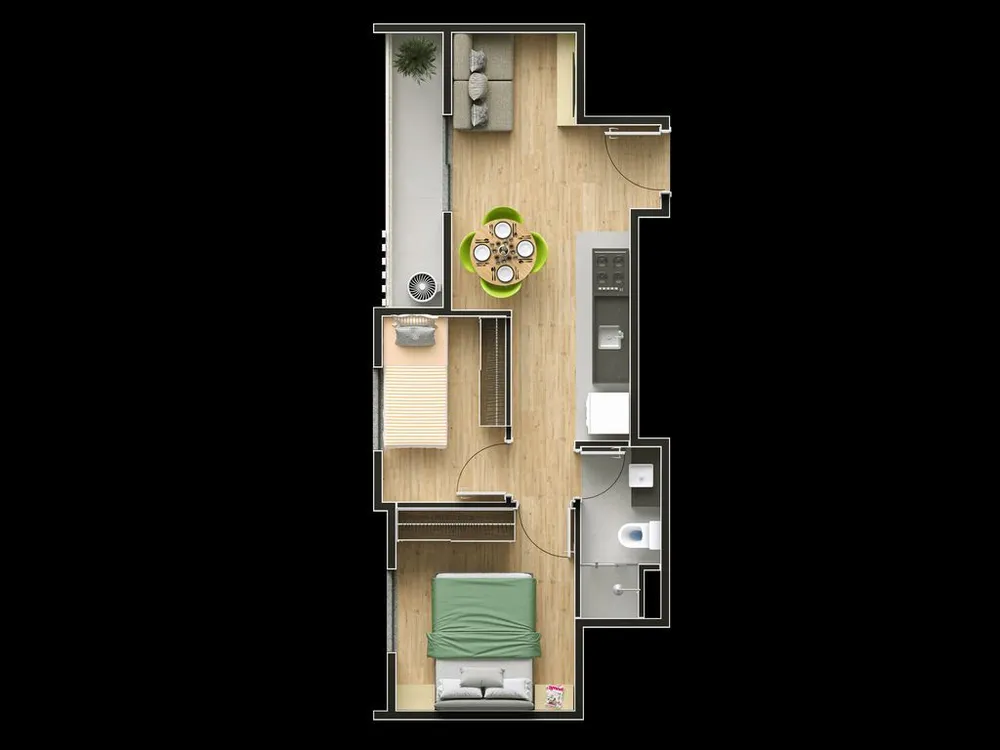 Apartamento, 2 quartos, 43 m² - Foto 3