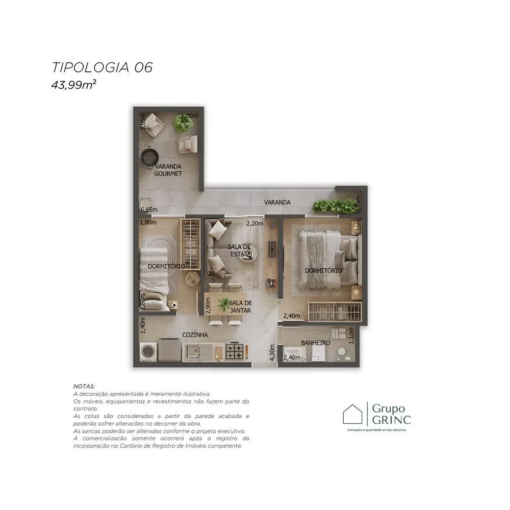 Apartamento, 2 quartos, 58 m² - Foto 12