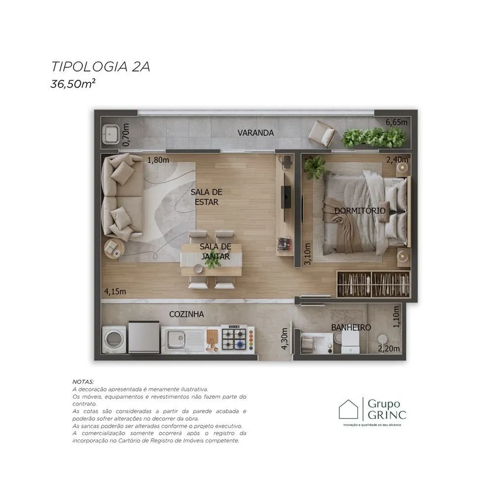 Apartamento, 2 quartos, 58 m² - Foto 6