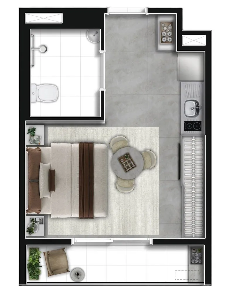 Kitnet-Studio, 26 m² - Foto 3