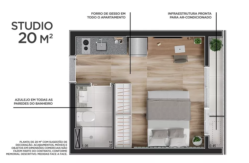 Kitnet e Studio à venda com 1 quarto, 32m² - Foto 4