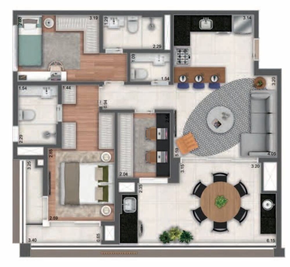 Apartamento à venda com 3 quartos, 94m² - Foto 8
