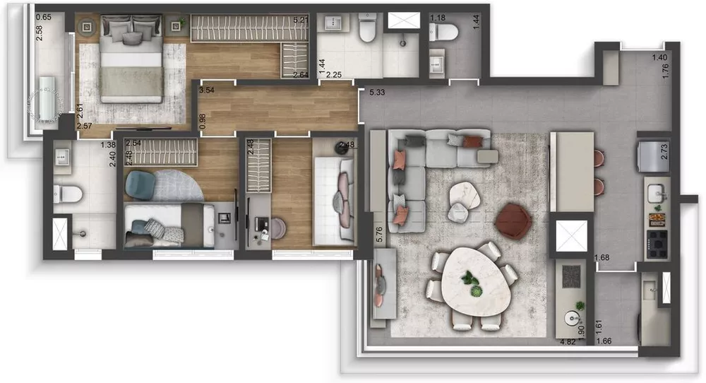 Apartamento à venda com 2 quartos, 62m² - Foto 7