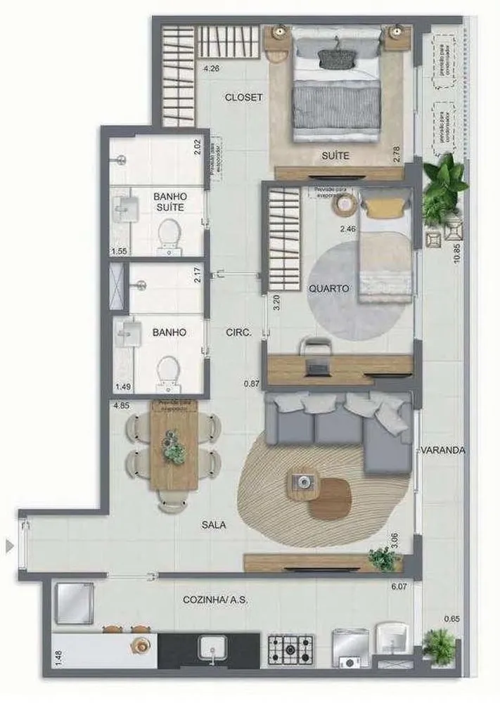 Apartamento, 2 quartos, 40 m² - Foto 5