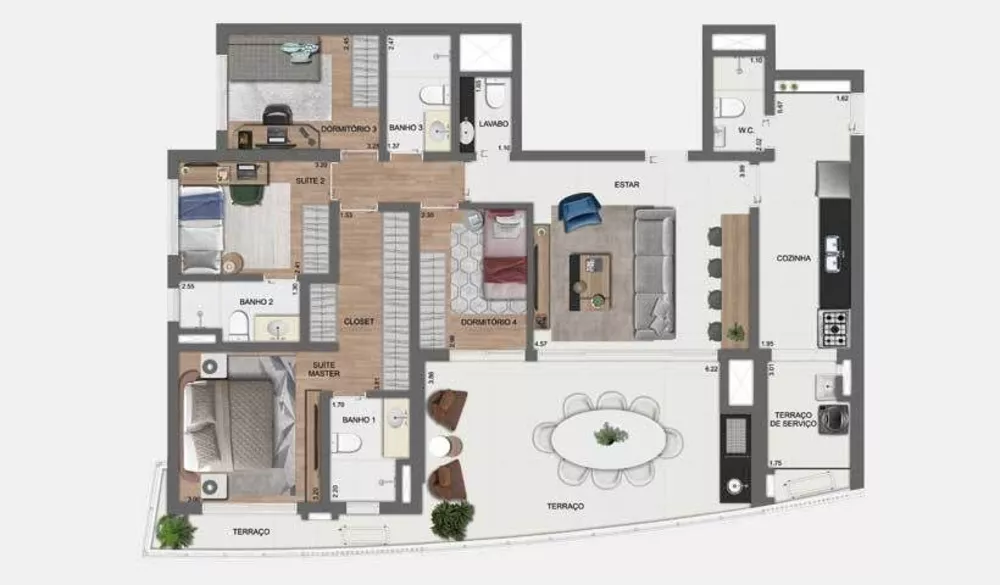 Apartamento, 4 quartos, 157 m² - Foto 44