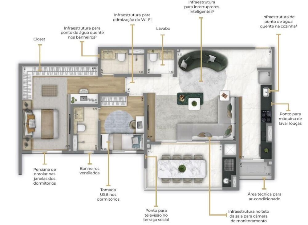 Apartamento, 2 quartos, 74 m² - Foto 24