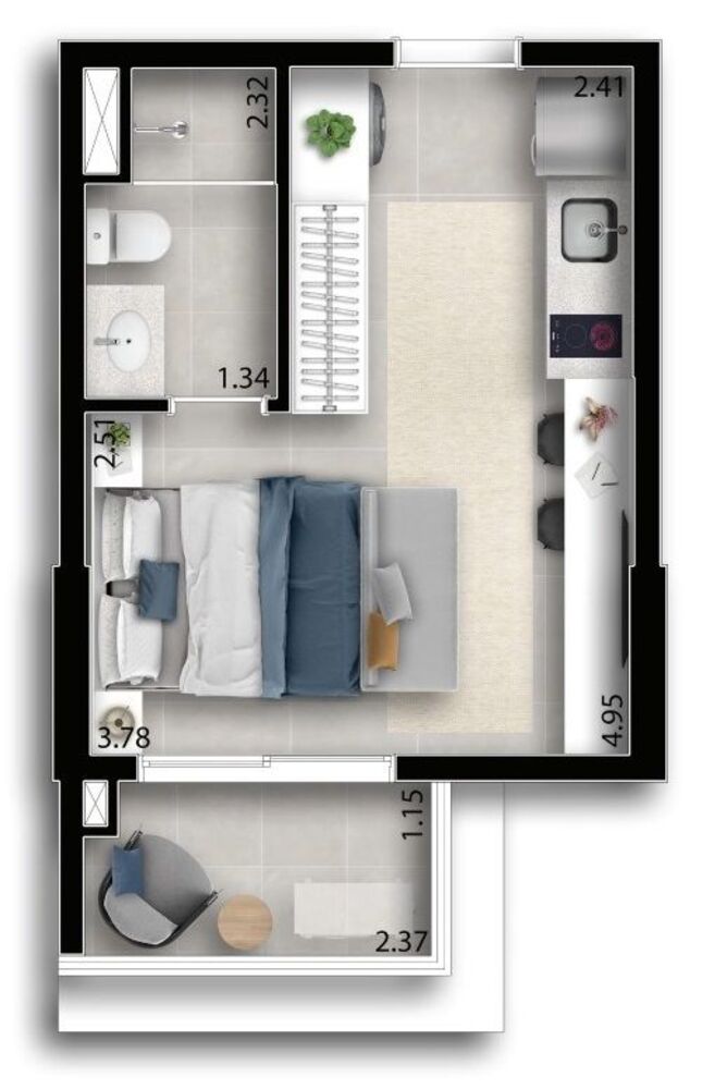 Apartamento, 2 quartos, 44 m² - Foto 7