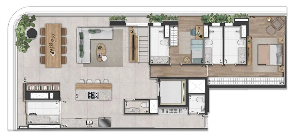 Cobertura, 3 quartos, 300 m² - Foto 8
