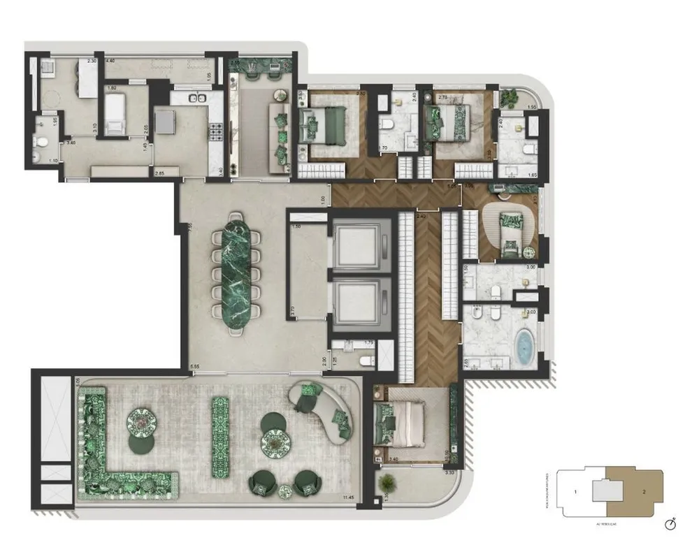 Cobertura, 4 quartos, 516 m² - Foto 11