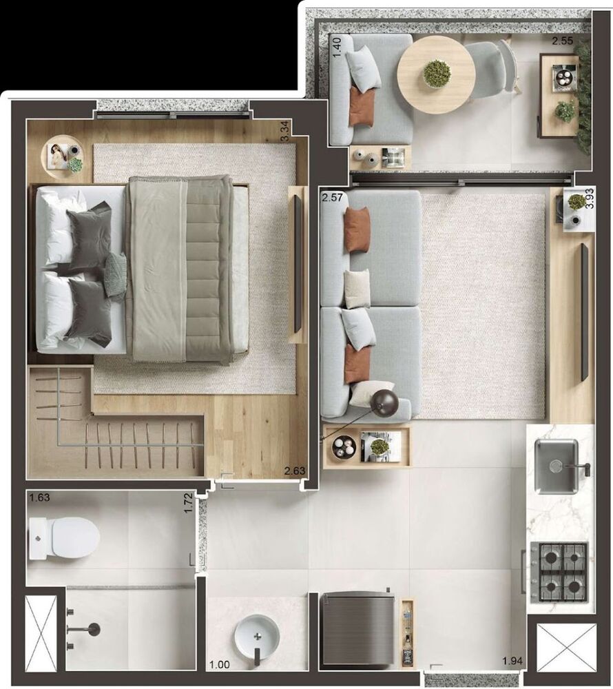 Apartamento, 2 quartos, 37 m² - Foto 9
