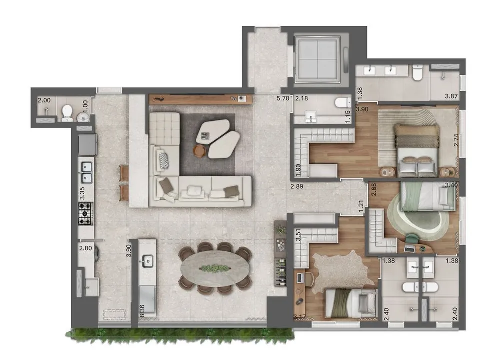 Apartamento, 2 quartos, 123 m² - Foto 5