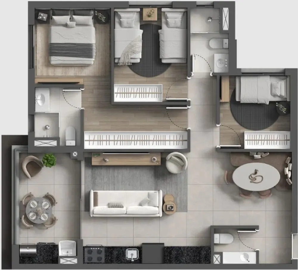 Apartamento, 3 quartos, 79 m² - Foto 3